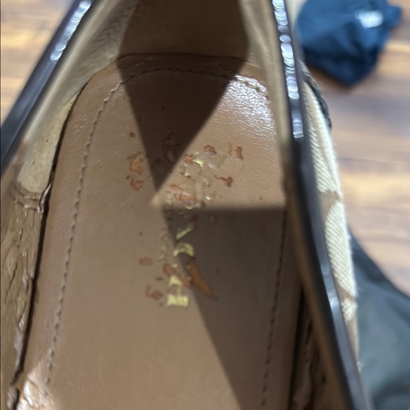 Coach Tan and Brown Leather Loafers with Chain Detail - Picture 3 of 7